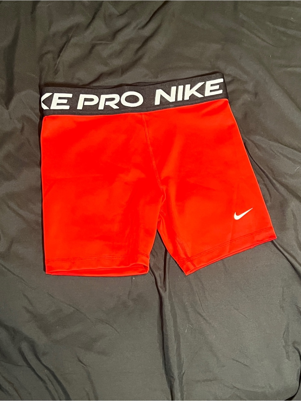 Nike Pro Women's Red Compression Shorts Dri-Fit Spandex Biker Shorts- Size Mediu